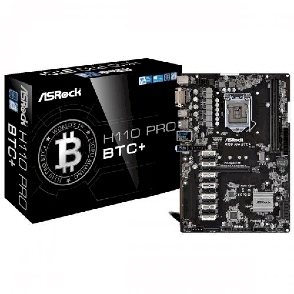 ASROCK Motherboard Socket 1151 H110 Pro BTC+